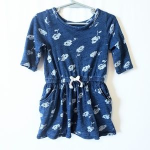 Cat & Jack Blue Floral Cinched Waist Dress